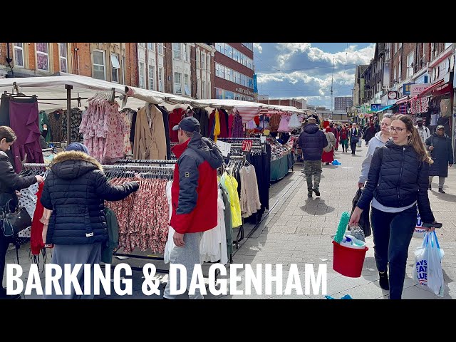 London walking Tour in Barking and Dagenham Town Center - Barking open Market |Unseen London[4k HDR]