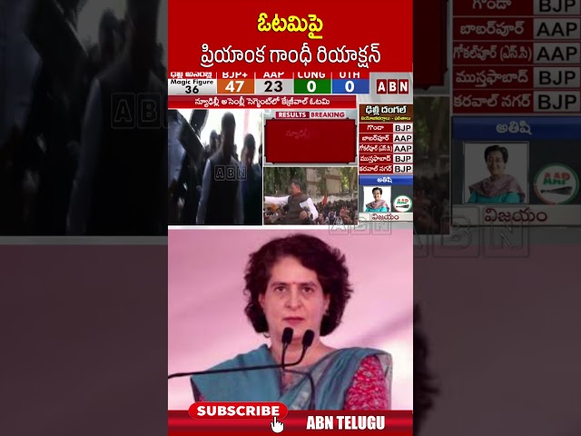 ఓటమిపై ప్రియాంక గాంధీ రియాక్షన్  #priyankagandhi #delhielectionresults #congressdefeat #ytshorts