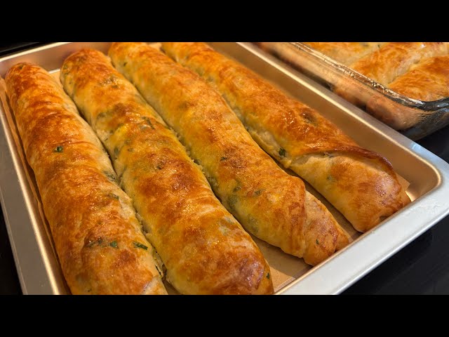 Turkish bread recipe  / Homemade Turkish cheese borek recipe / نان بورک پنیری