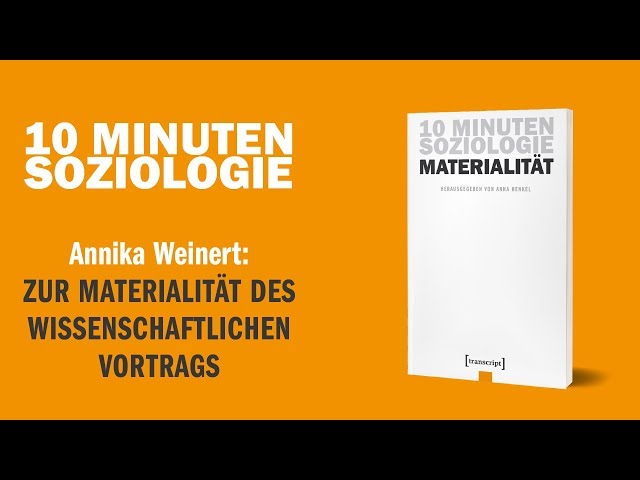 Zur Materialität des wissenschaftlichen Vortrags (Annika Weinert) | transcript Verlag