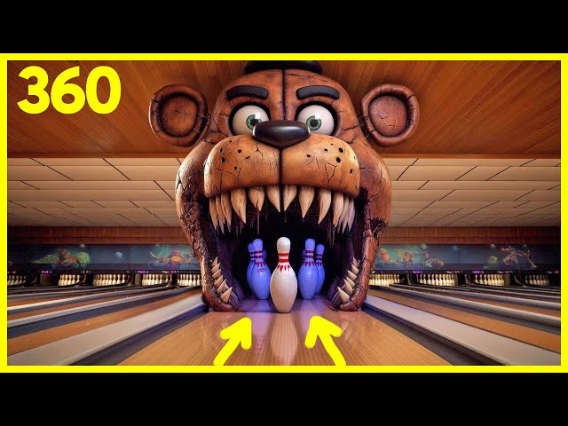 Horror Bowling with Freddy Fazbear // Can you Win? FNAF 360° VR