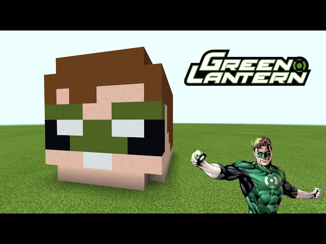 Minecraft Tutorial: How To Make A Green Lantern Head House (+ interior)