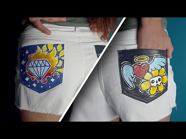 Doodling my girlfriend's old shorts | How to