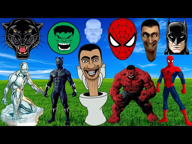 TEBAK GAMBAR TOP SUPERHERO | Part - 2 | AVENGERS, ICE MAN, SPIDER MAN, BLACK PANTHER, HULK, SKIBIDI