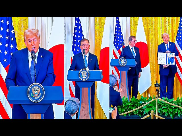 President Trump Meets JAPAN'S Prime Minister Shigeru Ishiba For Press Conference Today