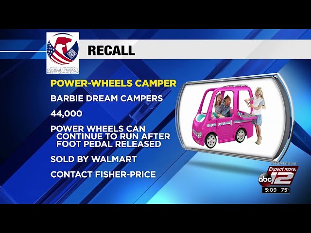 Fisher Price recalls Power Wheels Barbie vehicle