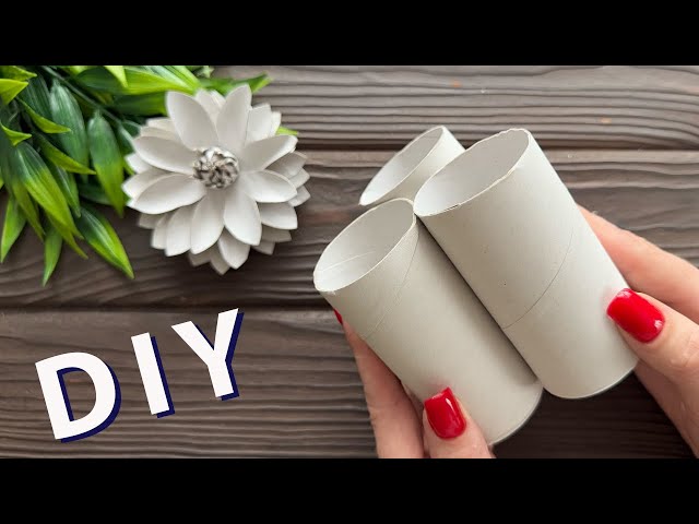 Toilet Paper Rolls Flower 🌹 Easy Craft ♻️ DIY Decoration Ideas