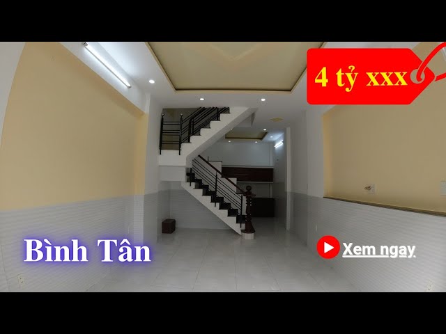 Bán nhà Bình Tân 1 trệt 2 lầu BTCT, có 3PN 3WC 1 sân thượng, hẻm 4m đường số 14A, giáp quận Tân Phú