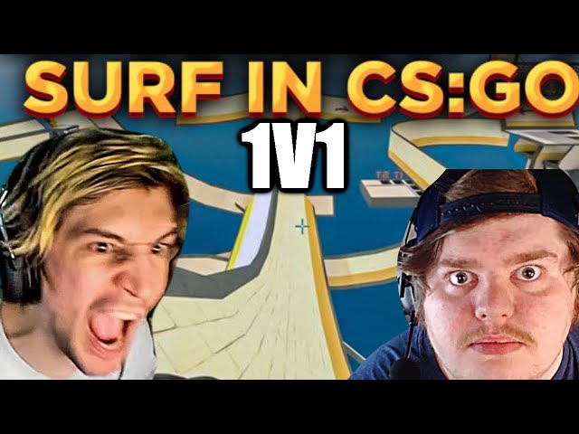 xQc vs Jesse CS:GO SURF 1v1 Challenge