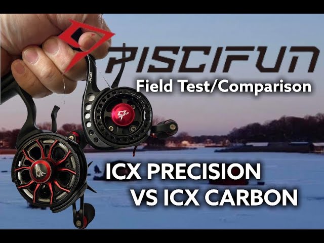 Piscifun ICX Precision vs ICX Carbon Field Test/Review | Inline Ice Reels | Freespool | Ice Fishing