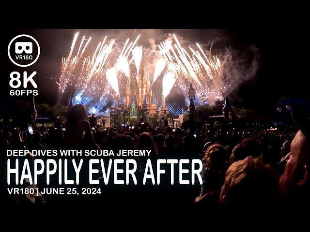 Magic Kingdom's Happily Ever After Fireworks - VR180 - 8K 60FPS