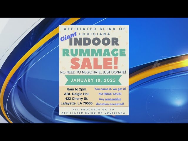 Affiliated Blind of Louisiana hosting Giant Indoor Rummage Sale this Saturday