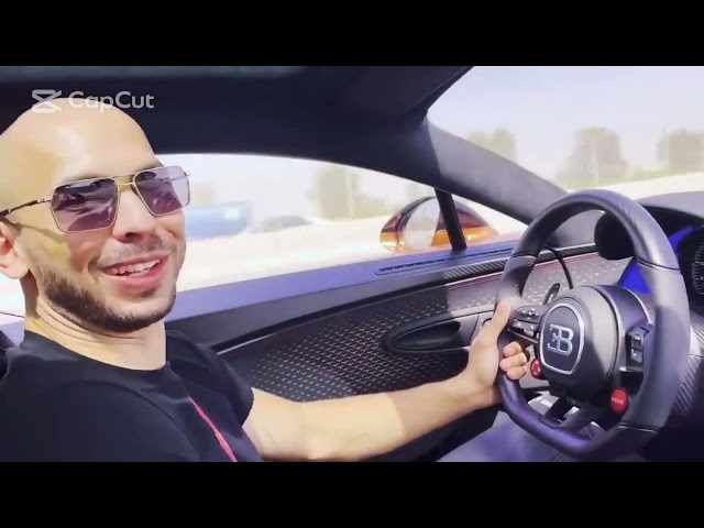 Andrew Tate reviewing his Bugatti Chiron Pur Sport