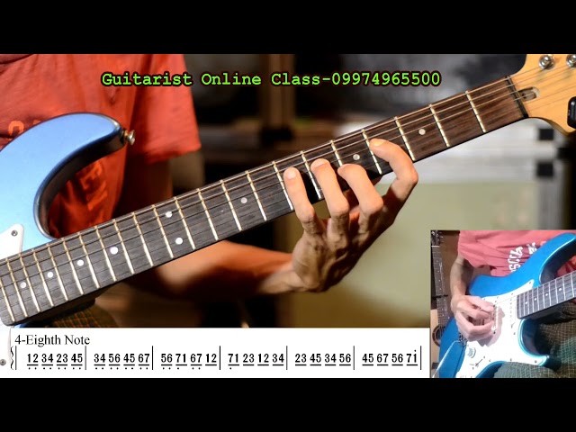 lead guitar basic 004-major scale ကို အရှေ့တိုင်းnote နဲ့တွဲကျင့်မယ်