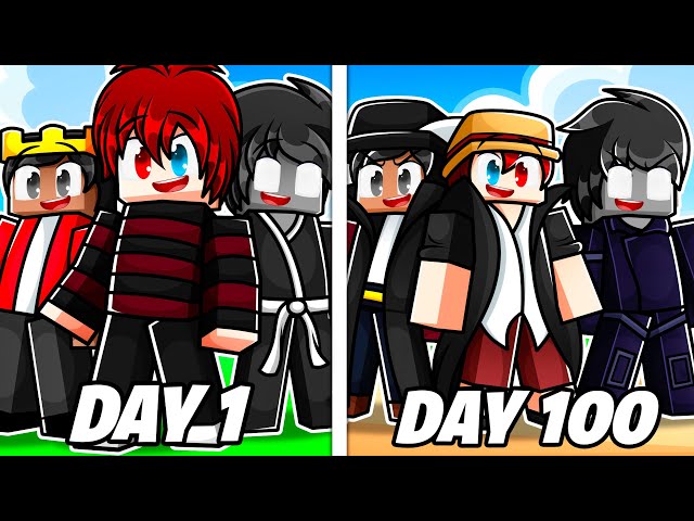 We Survived 100 Days In ONE PIECE Minecraft (3 Friends)