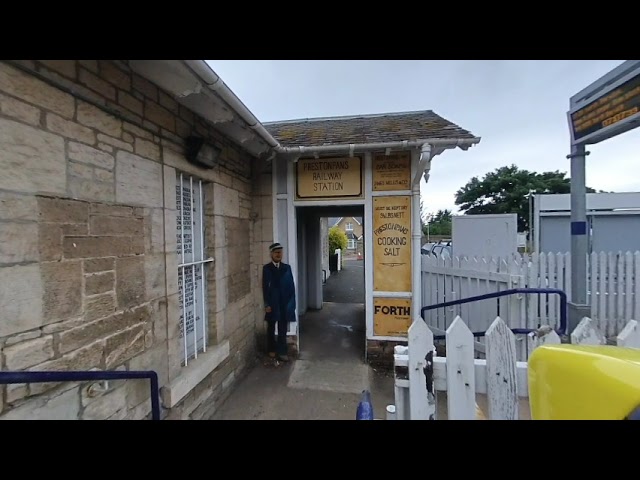 Prestonpans Station entrance on 2021-07-29 at 0713 in VR180