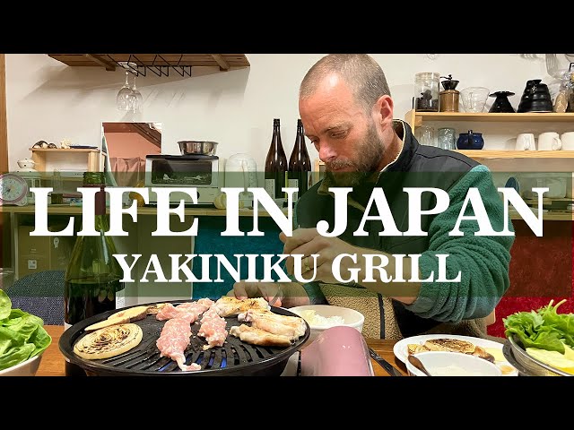 (V-LOG) Life in Rural Japan 🇯🇵 Weekend family fun / Indoor YAKINIKU BBQ at home