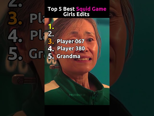 Top 5 Best Squid Game 2 Girls Edits  #squidgame2 #squidgame #edit