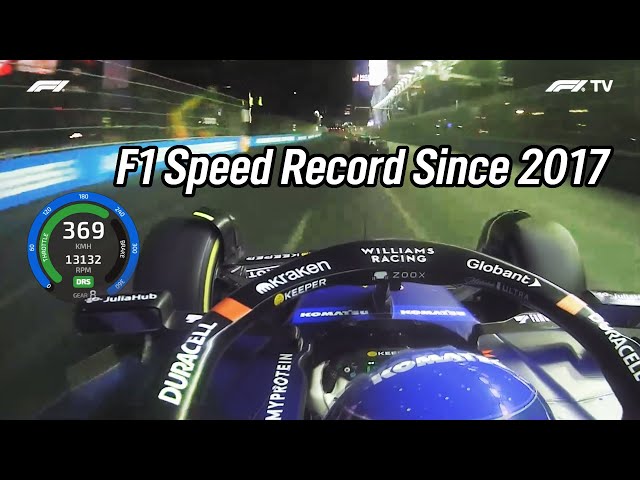 Albon hit 369km/h in Las Vegas, beating F1's post-2016 record