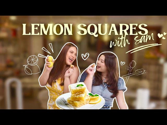 BAKING LEMON SQUARES! 🍋 WITH MY SISTER SAM 🍰 | KC Concepcion