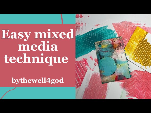 Simple Mixed Media Techniques using a Paint Scraper card - Bythewell4god #biblejournaling