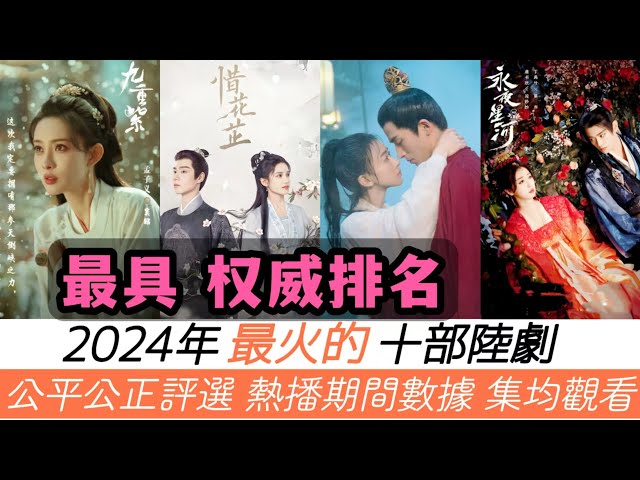 2024年度最火的十部陸劇！最具公信力排名！連年末爆劇《永夜星河》也只排第九！《墨雨雲間》卻直上第三名！《唐詭2》能排第幾？而年度劇王是唯一一部熱播期間集均達到1億次觀看的超高成績！