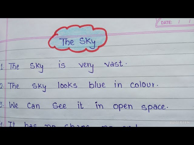 10 lines essay on the sky | 10 lines on the sky in english