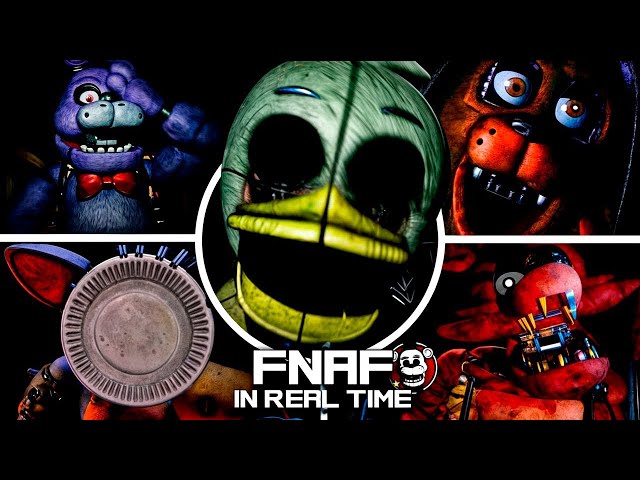 FNAF in Real Time All Jumpscares & All Secrets / 7 Nights