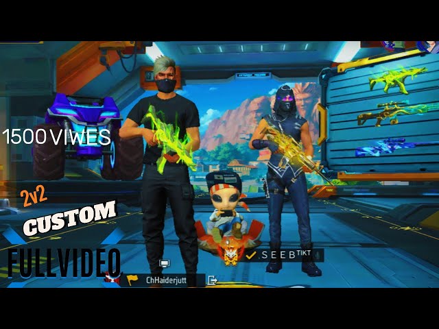 FREE FIRE 🔥 2v2 CUSTOM 👑 iphone @Mafiagaming-h funny game play video 1500 viwes