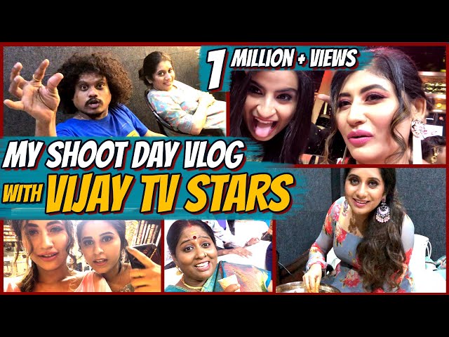 My Shoot Day Vlog with Vijay TV Stars | Comedy Raja Kalakkal Rani Vlog ft. Sunita 🎬📽🎞💄