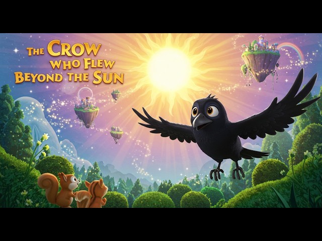 The Crow Who Flew Beyond the Sun: Curiosity and Courage | Kids Story