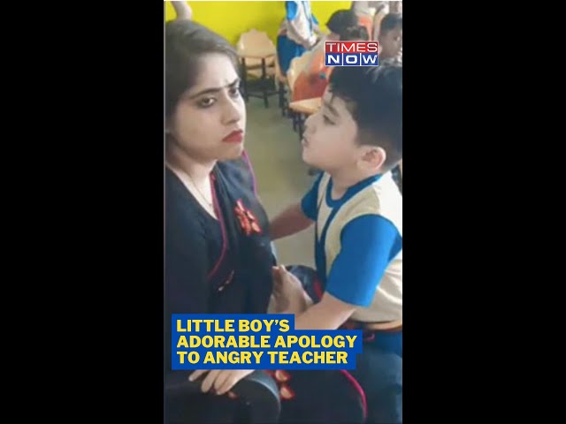 Viral Video: Little Boy Leaves Netizens In Awe With Adorable Apology To Angry Teacher #shorts