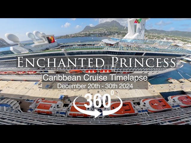 Enchanted Princess (360° Video): Caribbean Cruise Timelapse (Dec 2024)