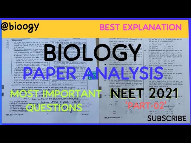 Neet 2021 biology paper analysis l Part -02  #neet2024