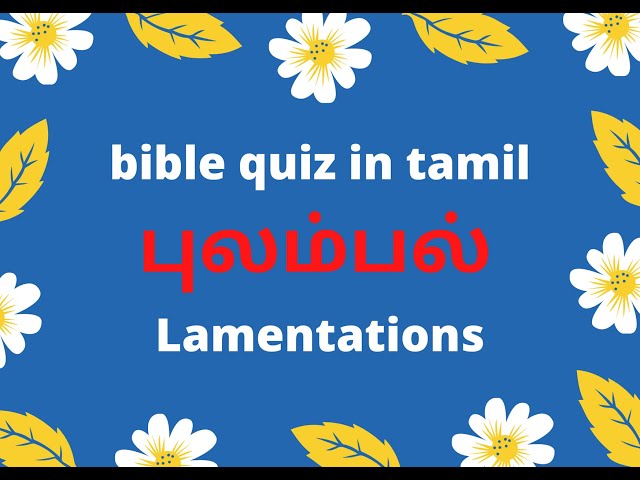 bible question answers pulambal