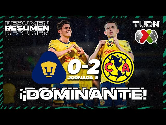 Resumen y goles | Pumas 0-2 América | Liga Mx - CL2025 J8 | TUDN