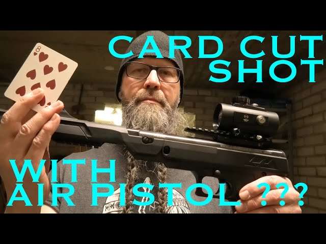 Card cut shot with air pistol ??? (Finnish with english subtitles)