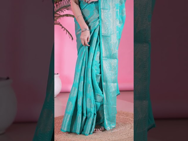 Georgette Designer Saree with Blouse  #saree #puresilksareewithsilkmark #onlineshopping