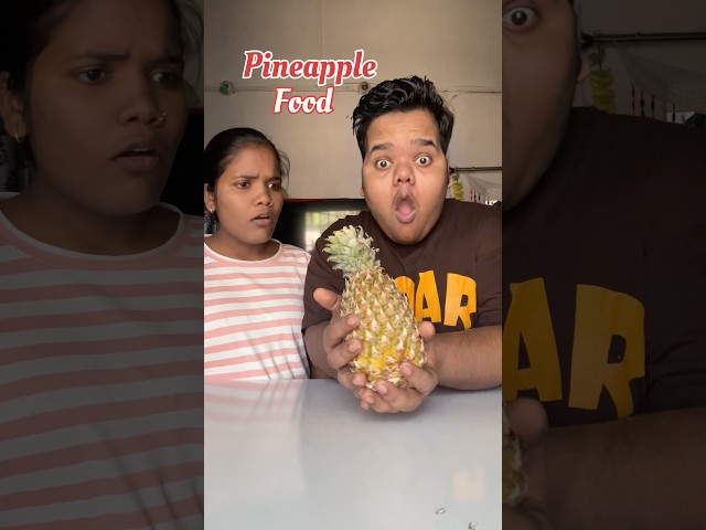 My Sister Vs Me : Who will make the best food from Pineapple #shorts