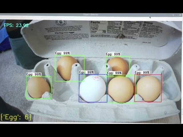 Training AIML (artificial intelligence machine learning) to count and recognize chicken eggs