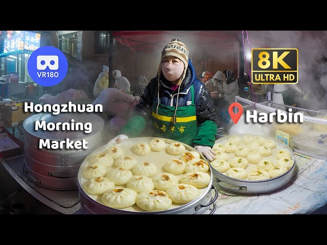 【VR180】Hongzhuan Morning Market in Harbin, Heilongjiang 红专街早市 | Travel China | 8K 3D