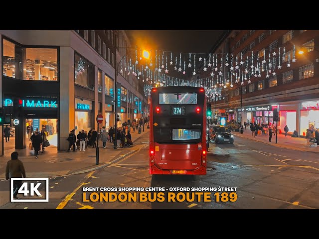 🍂 AUTUMN Bus Ride: London Route 189 – From Brent Cross to Marble Arch in Central London  🚌