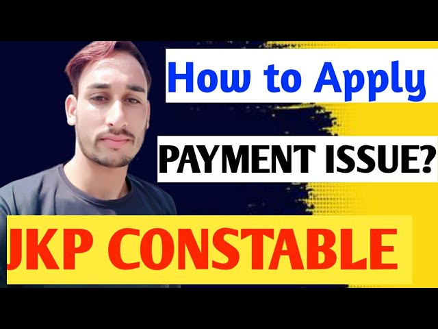 Payment related issue in jkp constable |How To Apply For JKp Constable