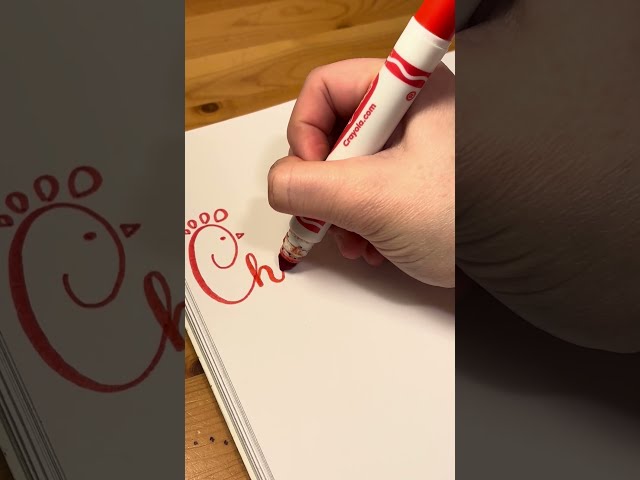 Recreating the Chick-fil-A Logo by Hand | #shorts #handwriting