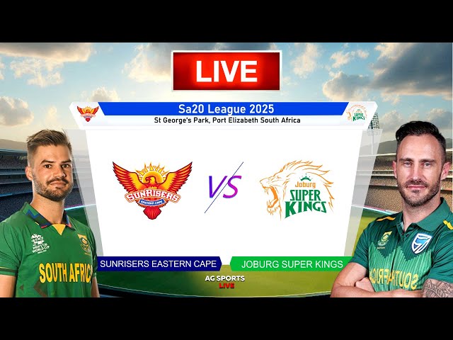 🔴Sunrisers Eastern Cape vs Joburg Super Kings | SEC vs JSK | 19th Match of SA20 League 2025 Live