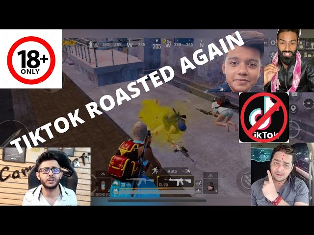 Tiktok roasted again in pubg mobile gameplay 18+Sensitive content ft.hindustani bhau #carryminati😂…