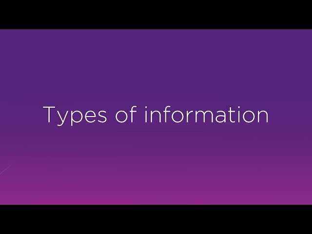 Types of Information