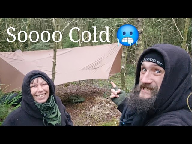 FREEZING in a Hammock Tent UK at -2°C! - UK 🇬🇧 Nomads