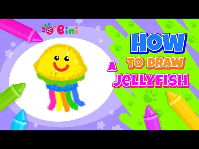 How to draw a Jellyfish. Step by step tutorial.