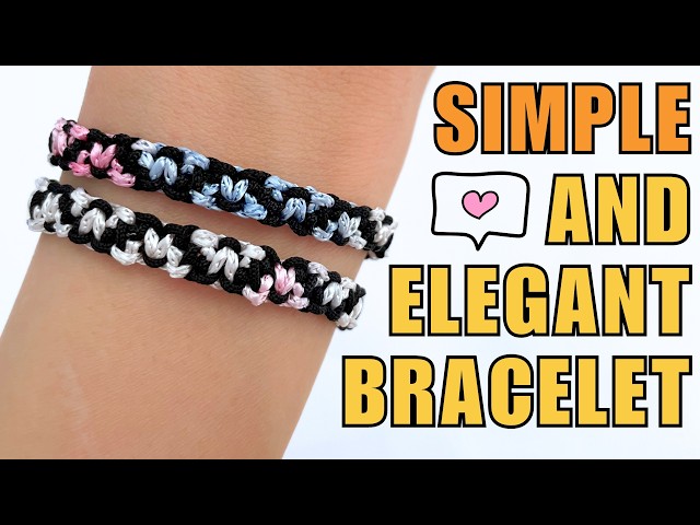 🌸 DIY Black Macrame Bracelet with Colorful Flowers | Beautiful and Simple Friendship Bracelet